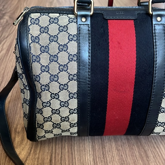 A196- ๐ฏ % authentic Gucci Boston tote bag - Picture 6 of 16